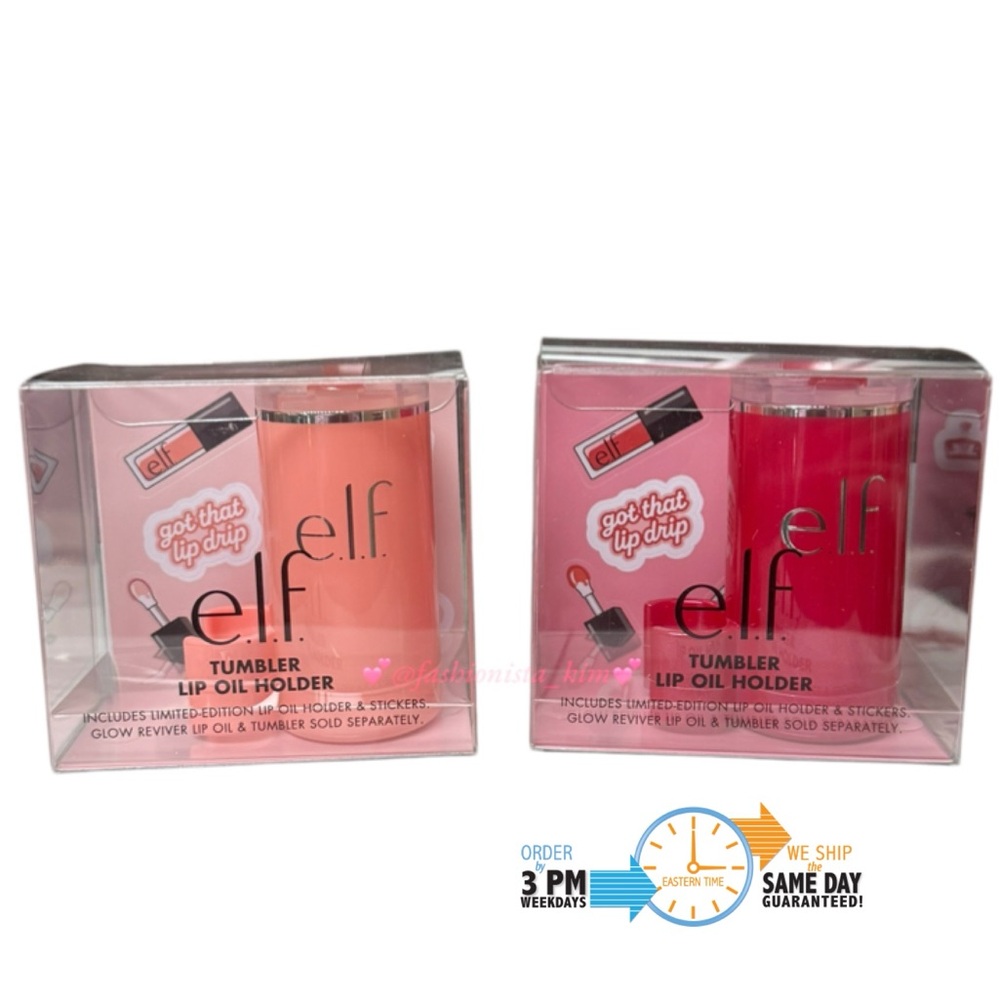 ELF Tumbler Lip Oil Holder set of 2 - red delicious & coral fixation